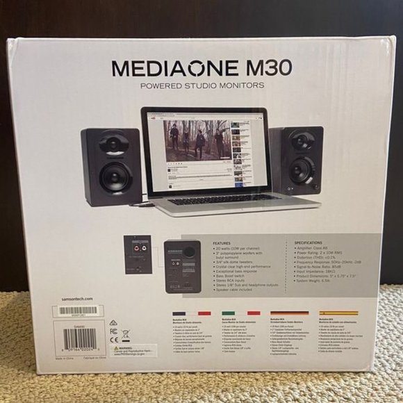 Samson Mediaone M30 Powered Studio Monitors - Picture 2 of 3